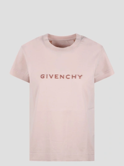 Shop Givenchy 4g Cotton T-shirt In Pink & Purple