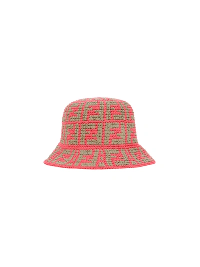 Shop Fendi Bucket Hat In Pink Dalia