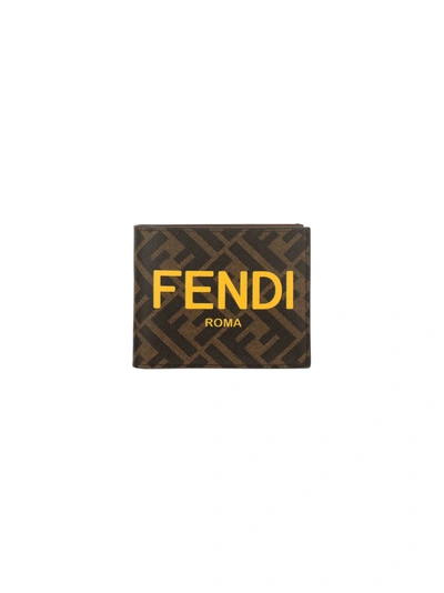 Shop Fendi Ff Wallet In Tbmr/giallo/sunf/may