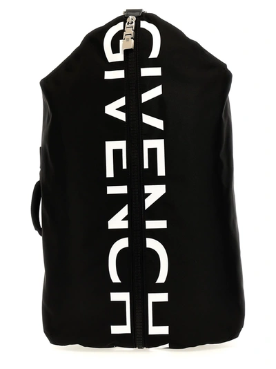 Shop Givenchy G-zip Backpack In White/black