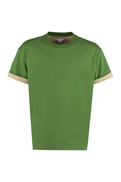 Shop Bottega Veneta Cotton Crew-neck T-shirt In Green