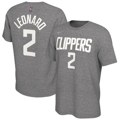 Shop Nike Kawhi Leonard Gray La Clippers 2020/21 Earned Edition Name & Number T-shirt