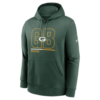 Shop Nike Green Green Bay Packers City Code Club Fleece Pullover Hoodie