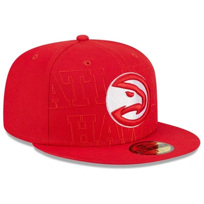 Shop New Era Red Atlanta Hawks 2023 Nba Draft 59fifty Fitted Hat