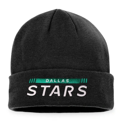 Shop Fanatics Branded Black Dallas Stars Authentic Pro Rink Cuffed Knit Hat