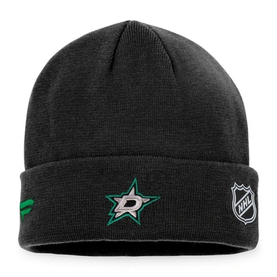 Shop Fanatics Branded Black Dallas Stars Authentic Pro Rink Cuffed Knit Hat