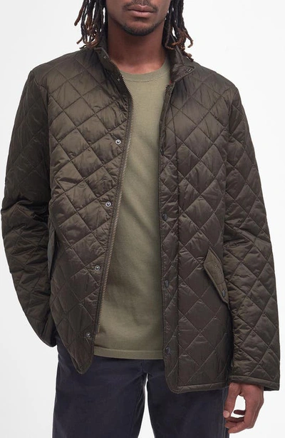 Shop Barbour Flyweight Chelsea Quilted Jacket In Olive