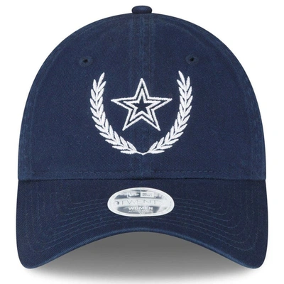 Shop New Era Navy Dallas Cowboys Leaves 9twenty Adjustable Hat
