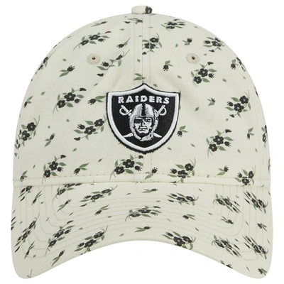 Shop New Era Cream Las Vegas Raiders Bloom 9twenty Adjustable Hat