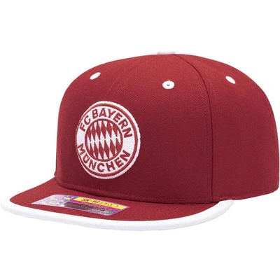 Shop Fan Ink Red Bayern Munich Tape Snapback Hat