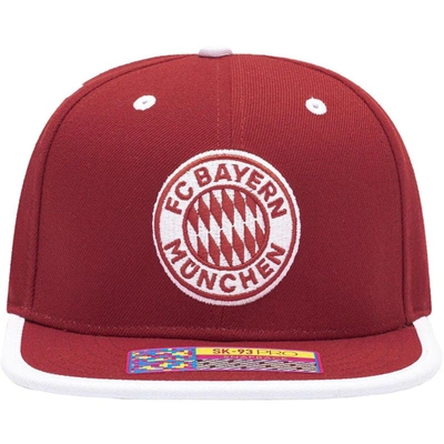 Shop Fan Ink Red Bayern Munich Tape Snapback Hat