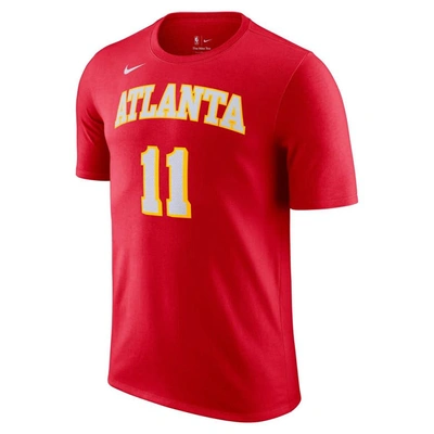 Shop Nike Trae Young Red Atlanta Hawks Icon 2022/23 Name & Number T-shirt