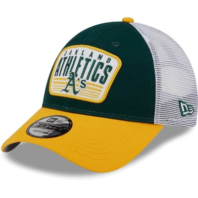 Shop New Era Green Oakland Athletics Two-tone Patch 9forty Snapback Hat