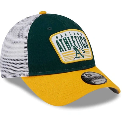 Shop New Era Green Oakland Athletics Two-tone Patch 9forty Snapback Hat