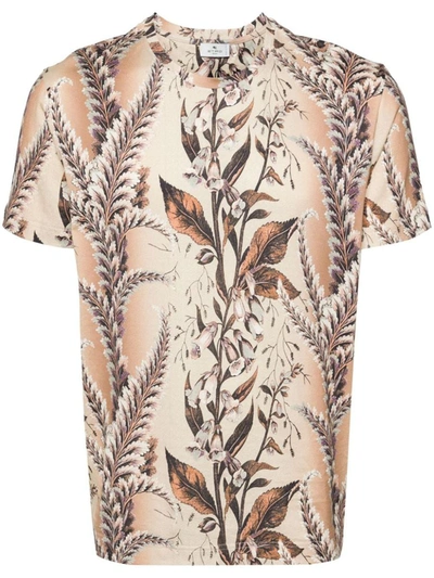 Shop Etro T-shirts And Polos In Beige