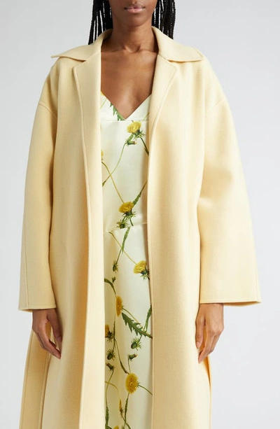 Shop Burberry Belted Cashmere Coat In Daffodil