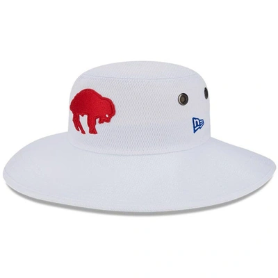 Shop New Era White Buffalo Bills 2023 Nfl Training Camp Throwback Panama Bucket Hat