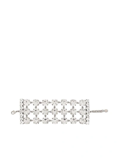 Moschino Glass Crystal-embellished Bracelet In White