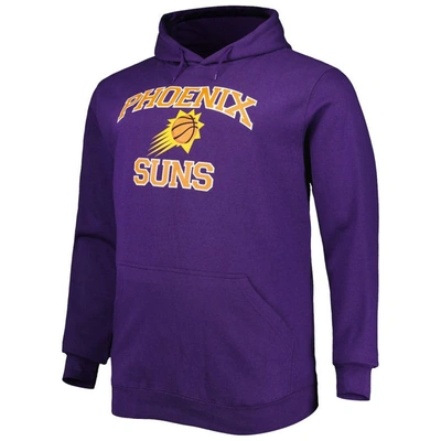 Shop Profile Heathered Gray Phoenix Suns Big & Tall Heart & Soul Pullover Hoodie In Purple