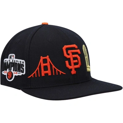 Shop Pro Standard Black San Francisco Giants Double City Pink Undervisor Snapback Hat