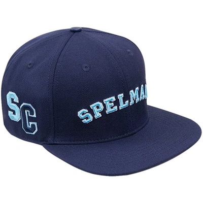Shop Pro Standard Navy Spelman College Jaguars Evergreen Spelman Snapback Hat