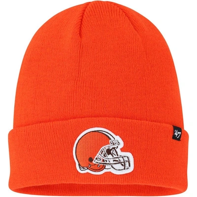 Shop 47 ' Orange Cleveland Browns Primary Cuffed Knit Hat