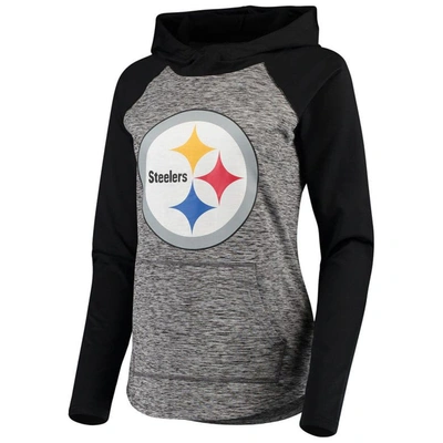 Shop G-iii 4her By Carl Banks Heathered Gray/black Pittsburgh Steelers Championship Ring Pullover Hoodie In Heather Gray