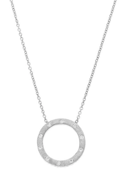 Shop Sethi Couture Dunes Diamond Circle Pendant Necklace In 18k Wg
