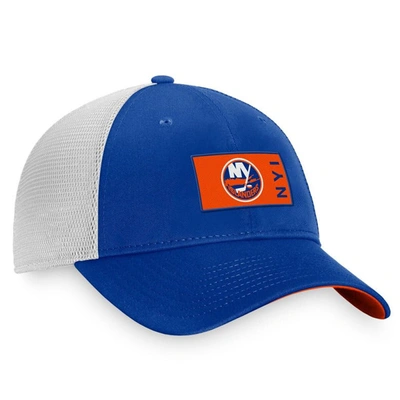Shop Fanatics Branded Royal New York Islanders Authentic Pro Rink Trucker Snapback Hat