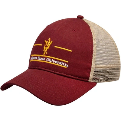 Shop The Game Maroon Arizona State Sun Devils Split Bar Trucker Adjustable Hat