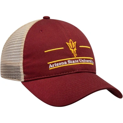 Shop The Game Maroon Arizona State Sun Devils Split Bar Trucker Adjustable Hat