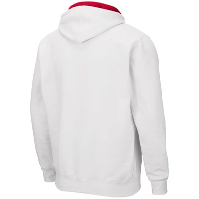 Shop Colosseum White Rutgers Scarlet Knights Arch & Logo 3.0 Full-zip Hoodie