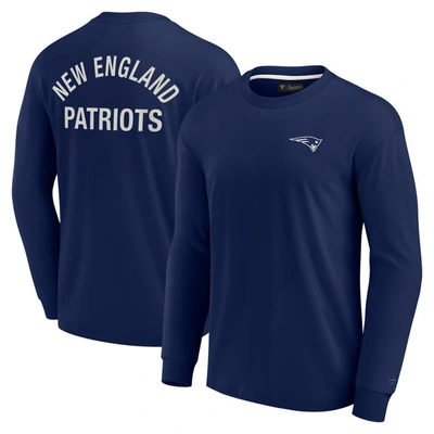 Shop Fanatics Signature Unisex  Navy New England Patriots Elements Super Soft Long Sleeve T-shirt