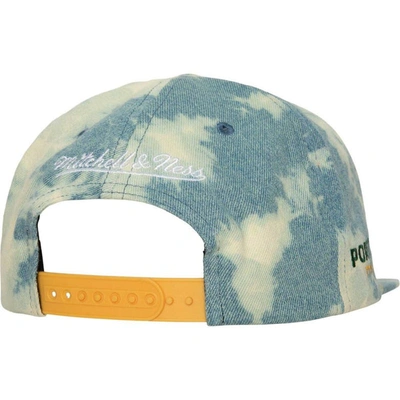 Shop Mitchell & Ness Blue Portland Timbers Acid Wash Snapback Hat
