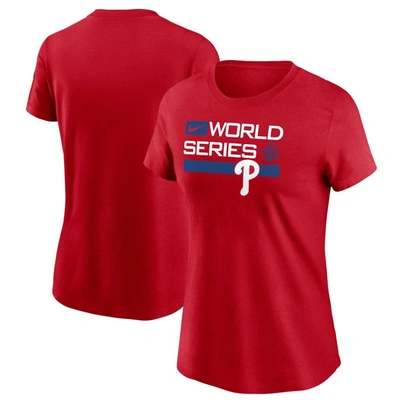 Shop Nike Red Philadelphia Phillies 2022 World Series Authentic Collection Dugout T-shirt