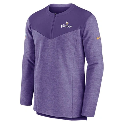 Shop Nike Purple Minnesota Vikings Sideline Lockup Performance Quarter-zip Top