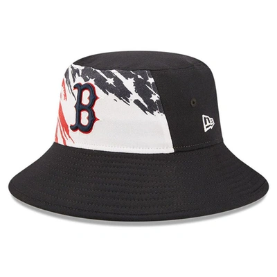 Shop New Era Navy Boston Red Sox 2022 4th Of July Bucket Hat