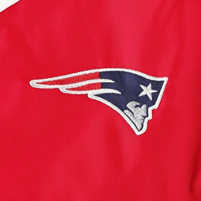 Shop Tommy Hilfiger White/red New England Patriots Staci Half-zip Hoodie Windbreaker Jacket