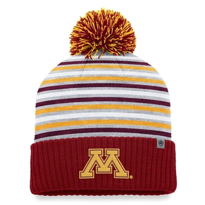 Shop Top Of The World Maroon Minnesota Golden Gophers Dash Cuffed Knit Hat With Pom