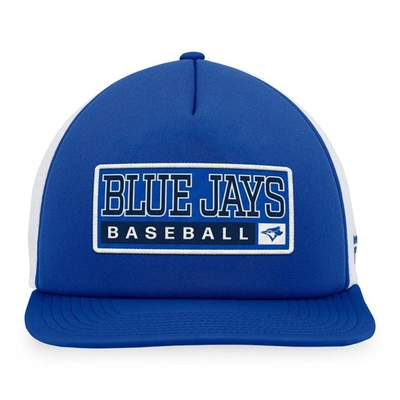 Shop Majestic Royal/white Toronto Blue Jays Foam Trucker Snapback Hat