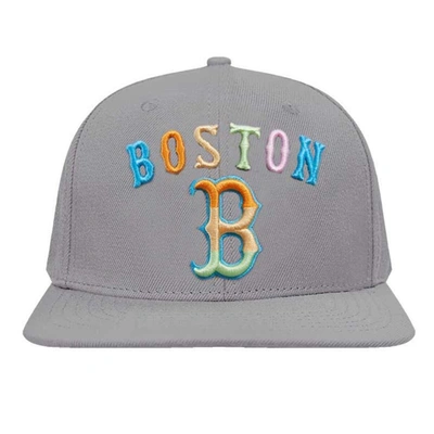 Shop Pro Standard Gray Boston Red Sox Washed Neon Snapback Hat