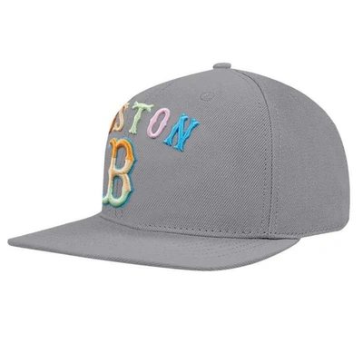 Shop Pro Standard Gray Boston Red Sox Washed Neon Snapback Hat