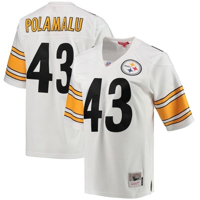 Shop Mitchell & Ness Troy Polamalu White Pittsburgh Steelers 2005 Legacy Replica Team Jersey