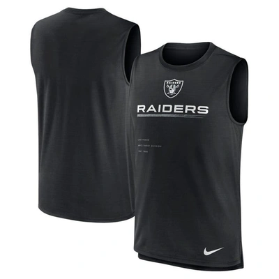 Shop Nike Black Las Vegas Raiders Muscle Trainer Tank Top