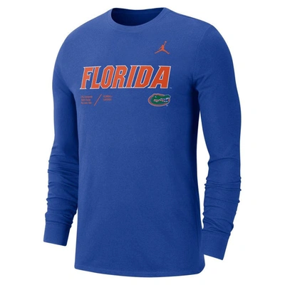 Shop Jordan Brand Royal Florida Gators Team Practice Performance Long Sleeve T-shirt