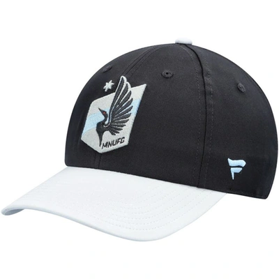 Shop Fanatics Branded Black Minnesota United Fc Iconic Defender Adjustable Hat