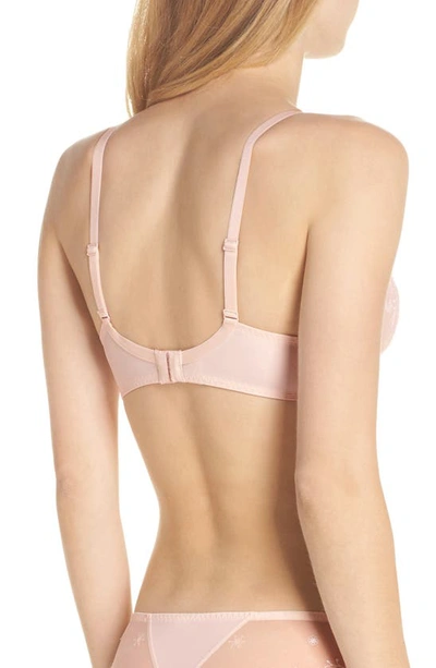 Simone Perele Delice Two-part Full-cup Sheer Plunge Bra In Blush