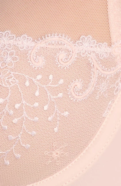 Simone Perele Delice Two-part Full-cup Sheer Plunge Bra In Blush