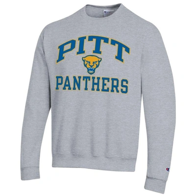 Shop Champion Heather Gray Pitt Panthers High Motor Pullover Sweatshirt
