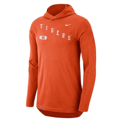 Shop Nike Orange Clemson Tigers Team Performance Long Sleeve Hoodie T-shirt